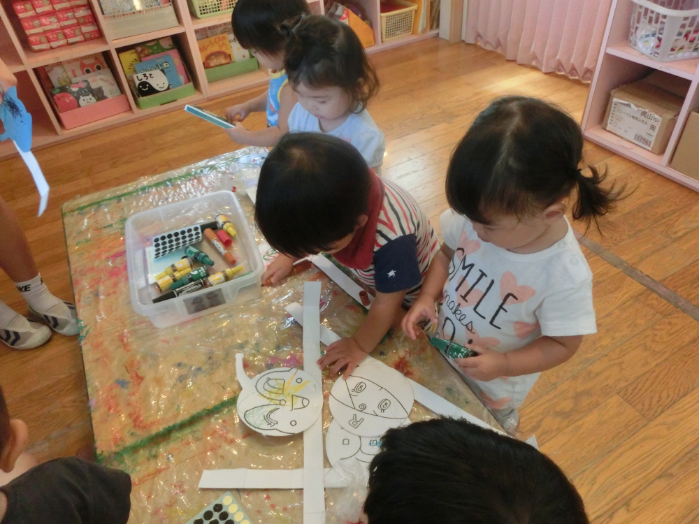 そして・・・・色塗り・・・どの色にしようかな~(^o^)丿