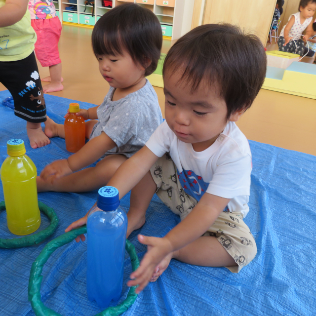 8月31日　夏まつりの輪投げコーナー