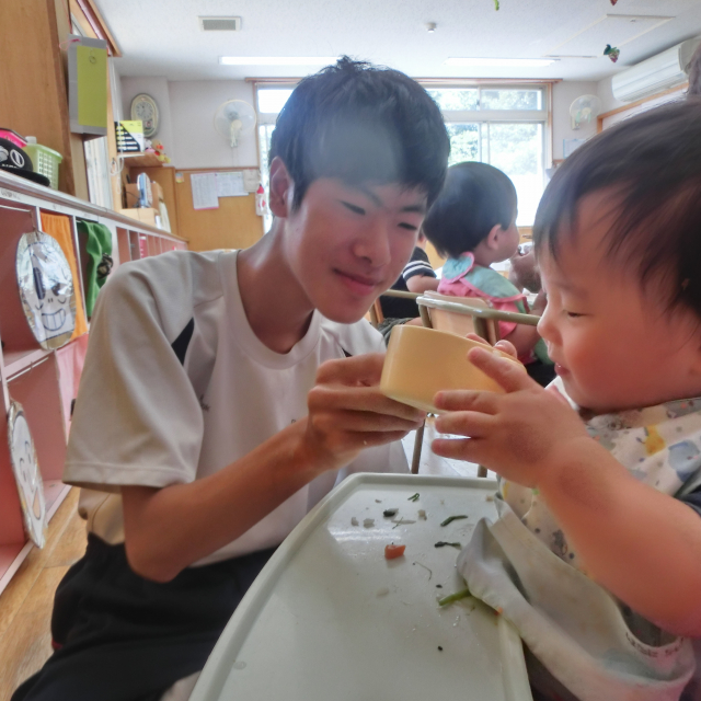 日比崎中学校のお兄ちゃん・お姉ちゃん達と秋祭りしたよヽ(^。^)ノ 