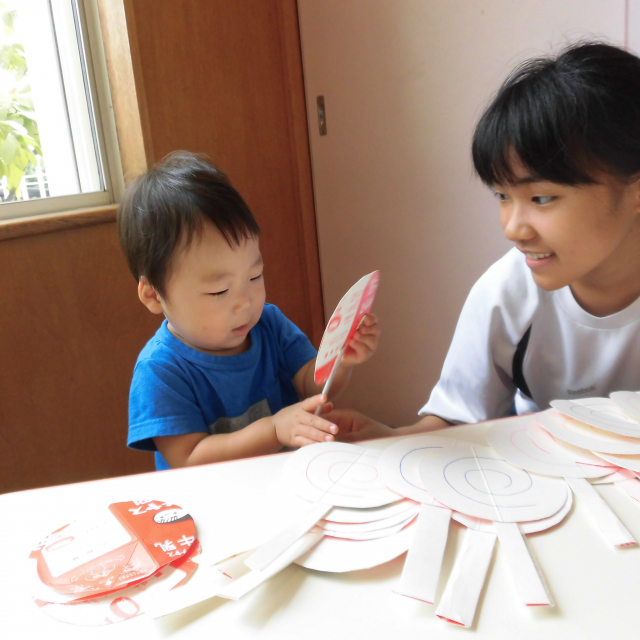 日比崎中学校のお姉ちゃんと秋祭りをしたよ～～ヽ(^。^)ノ