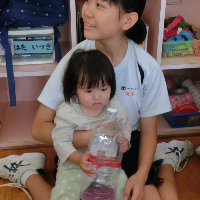 日比崎中学校3年1組のお兄ちゃん・お姉ちゃんが保育園に遊びに来てくれました(*^^)v 