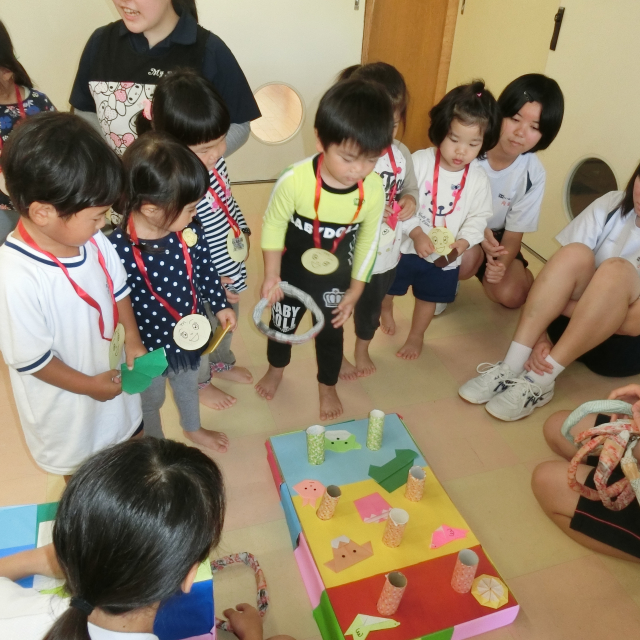 日比崎中学校3年1組のお兄ちゃん・お姉ちゃんが保育園に遊びに来てくれました(*^^)v 