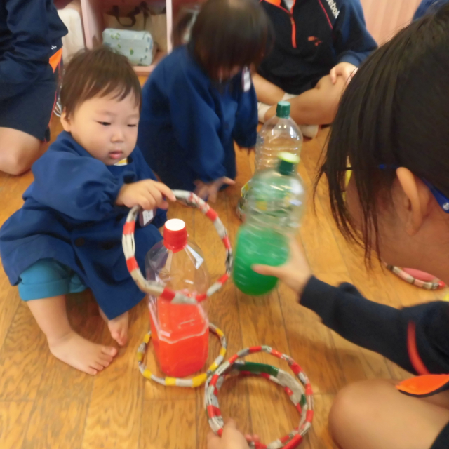 日比崎中学校３年２組のお兄ちゃん・お姉ちゃんが保育園に遊びに来てくれたよ(^.^)/~~~ 