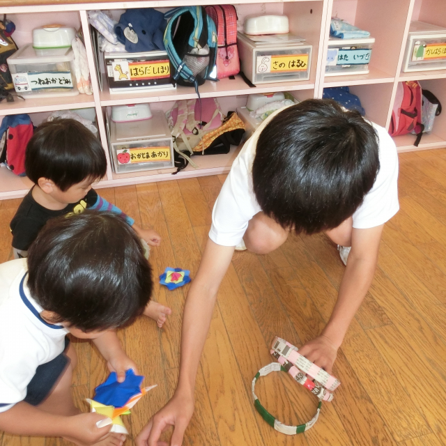 日比崎中学校３年２組のお兄ちゃん・お姉ちゃんが保育園に遊びに来てくれたよ(^.^)/~~~ 