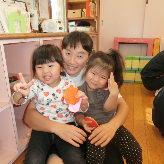 日比崎中学校３年２組のお兄ちゃん・お姉ちゃんが保育園に遊びに来てくれたよ(^.^)/~~~ 
