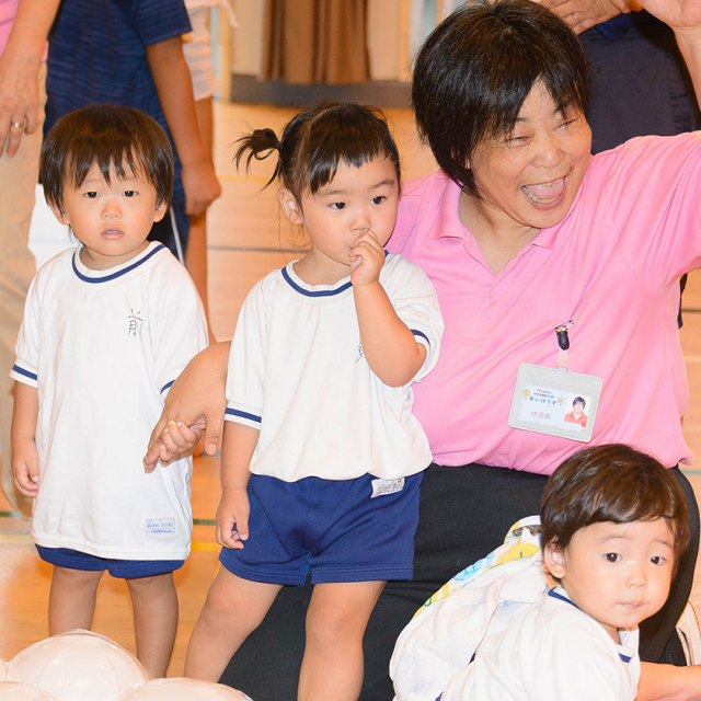 ０・１歳児さんだけの運動会