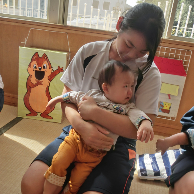 日比崎中学校３年３組のお兄ちゃん・お姉ちゃんが保育園に遊びに来てくれたよ~(^_^)/~  