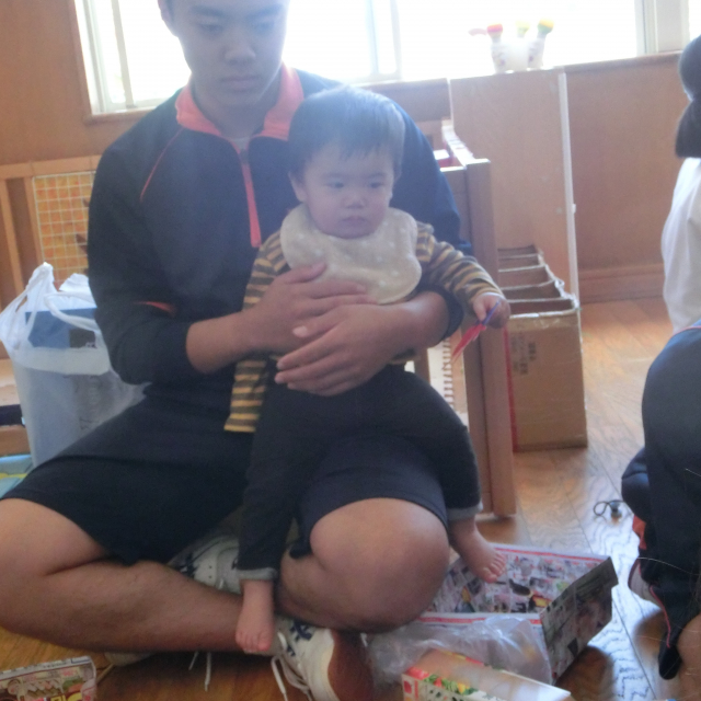 日比崎中学校３年３組のお兄ちゃん・お姉ちゃんが保育園に遊びに来てくれたよ~(^_^)/~  