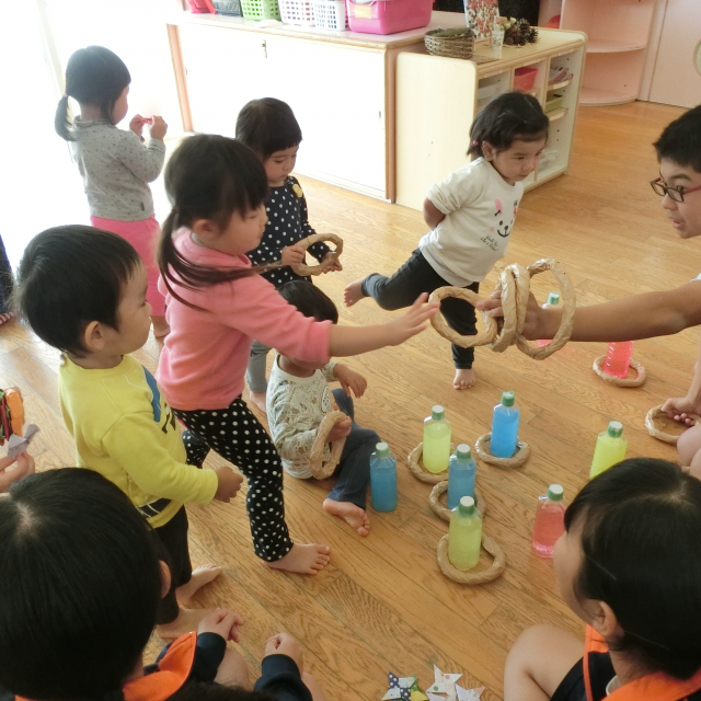 日比崎中学校３年３組のお兄ちゃん・お姉ちゃんが保育園に遊びに来てくれたよ~(^_^)/~  