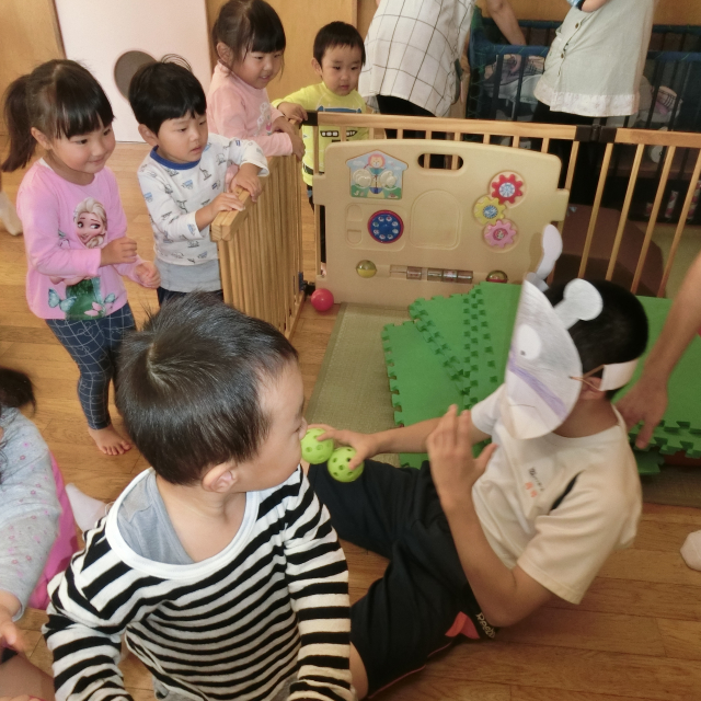 日比崎中学校３年３組のお兄ちゃん・お姉ちゃんが保育園に遊びに来てくれたよ~(^_^)/~  