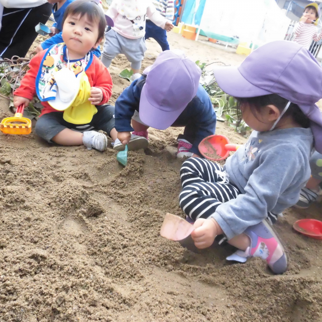 1歳児さんの・・お芋ほり(*^^)v