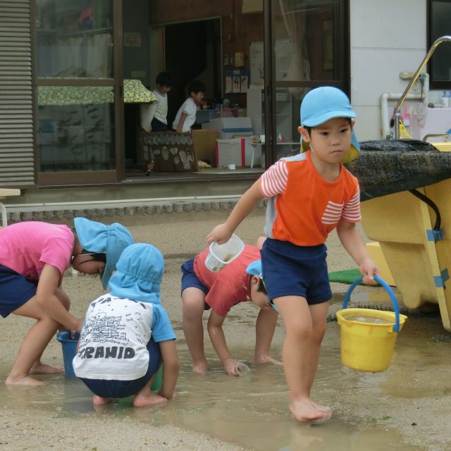 といを使って・・・　4歳児
