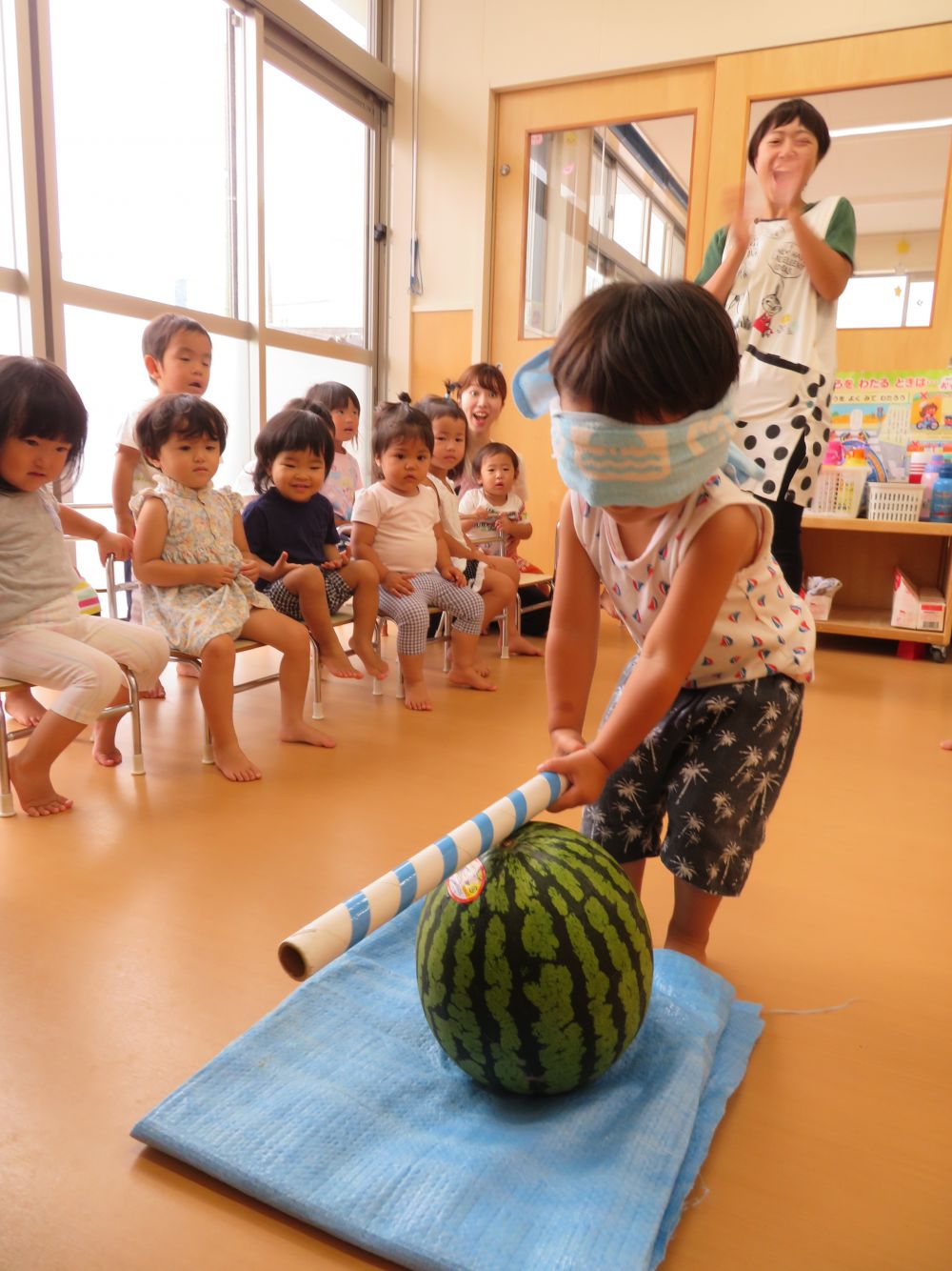 リス組さんは、目かくしで・・・