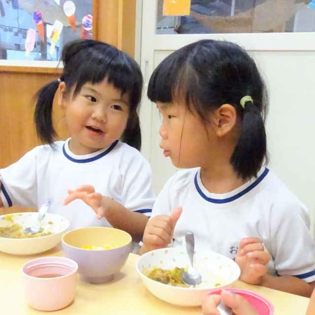 ＊　４歳児　おとまり保育  ～夕食～　＊