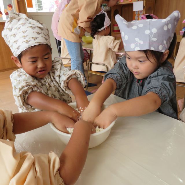 ＊　3歳児　お料理教室　（ゆめはうす認定こども園）　＊