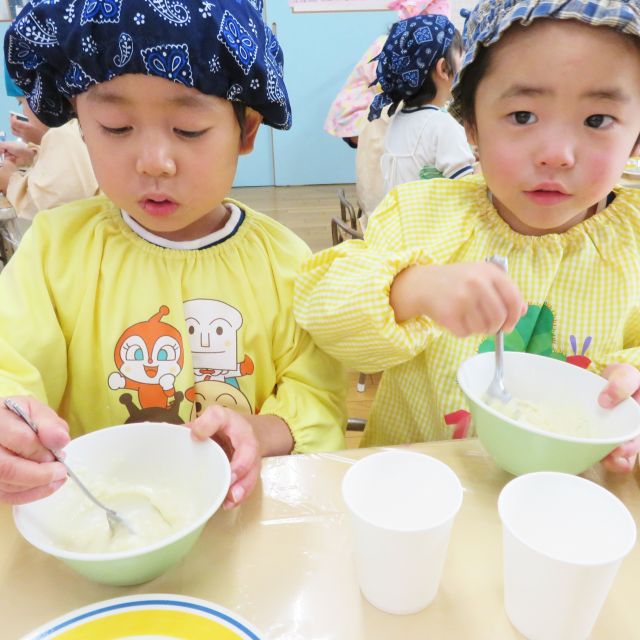 ＊　４歳児　お料理教室　（ゆめはうす認定こども園）　＊