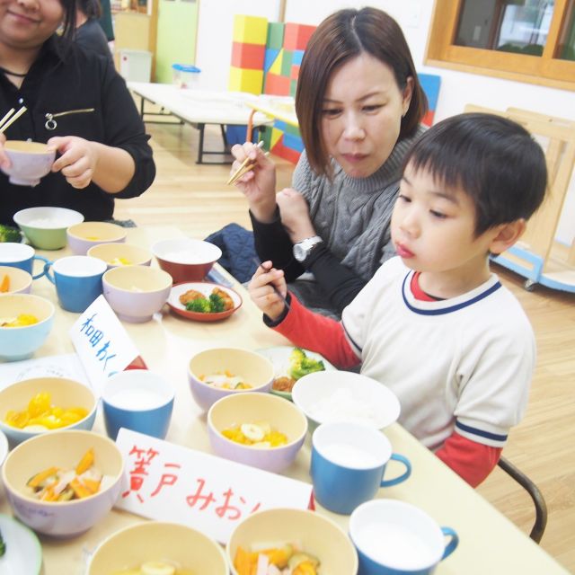 ＊　4歳児　保育参加（給食）　（ゆめはうす認定こども園）　＊