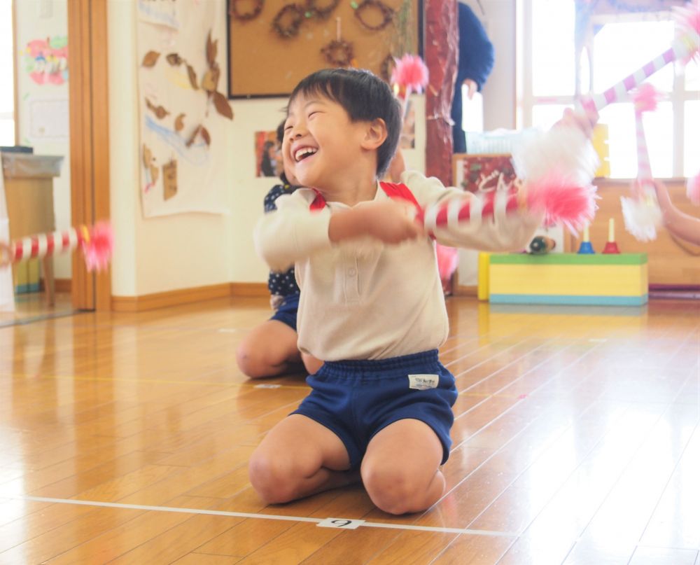 初めての　銭太鼓・・
“楽しく”　が一番♡
発表会　楽しもうね!