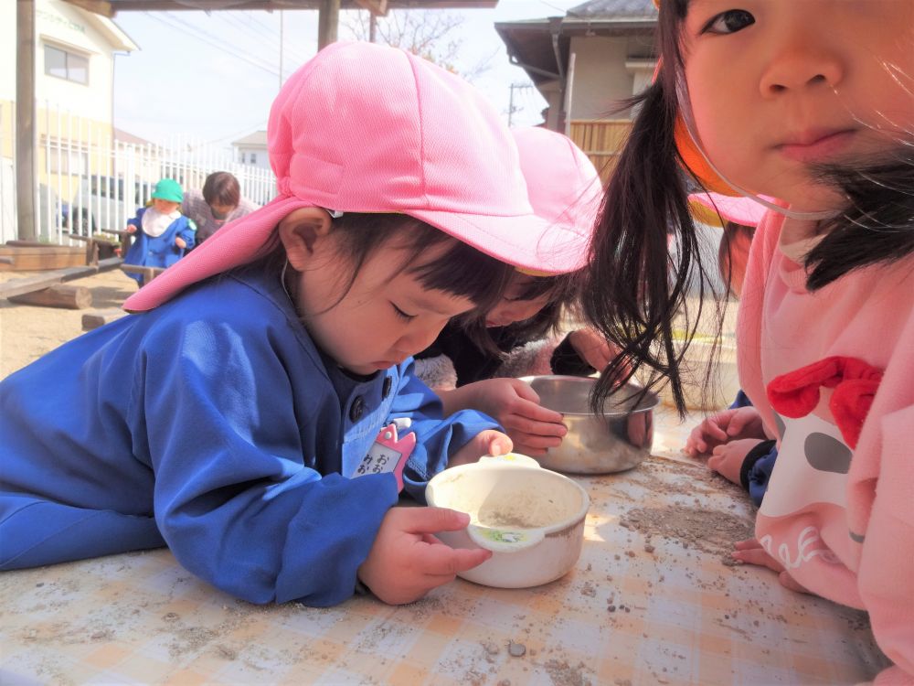 

Mちゃんは小さな入れ物に入れてもらって大満足
ダンゴ虫さんが照れちゃうくらい・・　ダンゴ虫の動きをジッと見つめる・・

