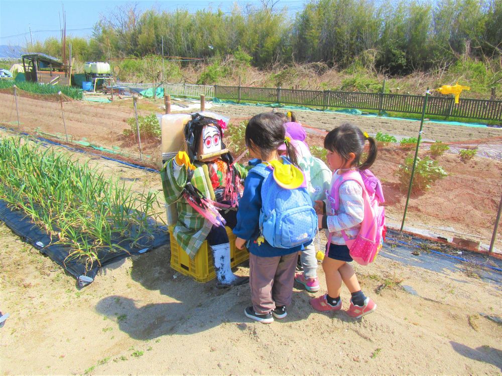 さらに畑の中を探検させてもらいました






「ねずこ・・・！？」


ねずこのかかしに興味津々！