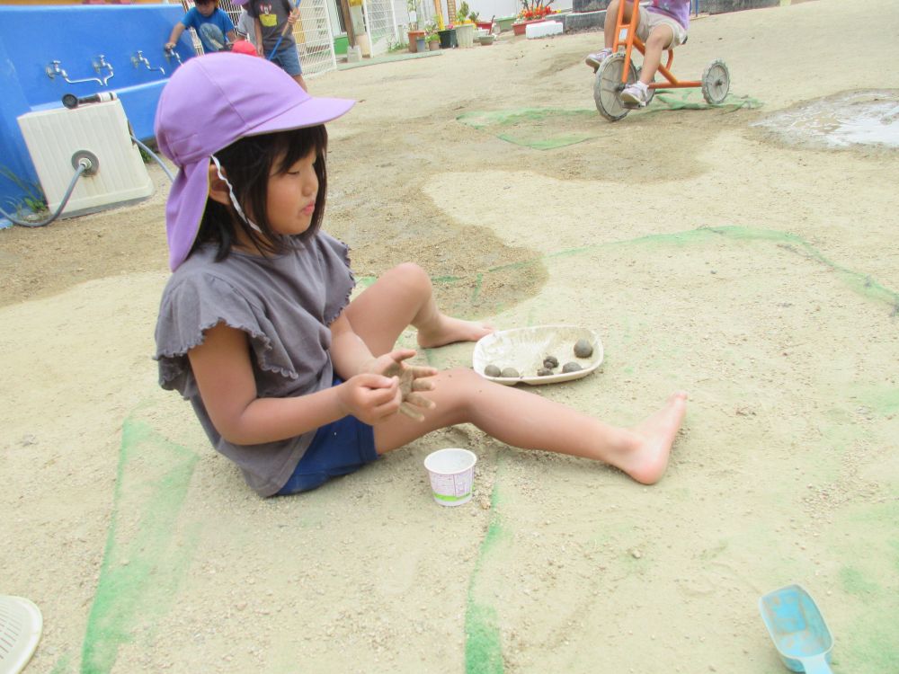 「このマット上にさら粉がいっぱいあるよ」　Yちゃん