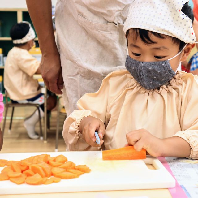 ＊　５歳児　お泊まり保育【カレークッキング】ゼクロム　＊　