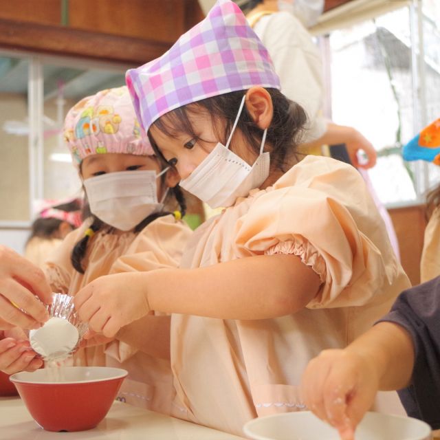 ＊　3歳児　クッキング　（門田認定こども園）　＊