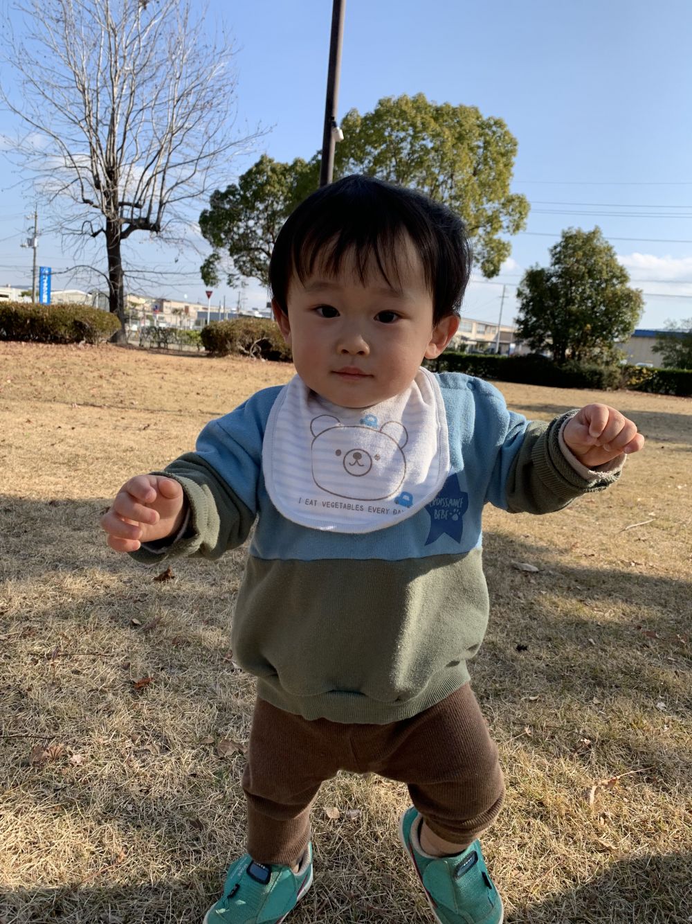 ウサギ組さん
広い公園「みてみて！」という表情で、
１歩２歩・・・足どりが前よりもしっかりしてきました👣