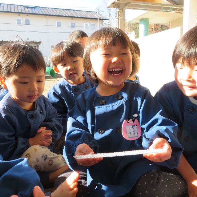 こおりだ～！！①　～2歳児　クマ組～