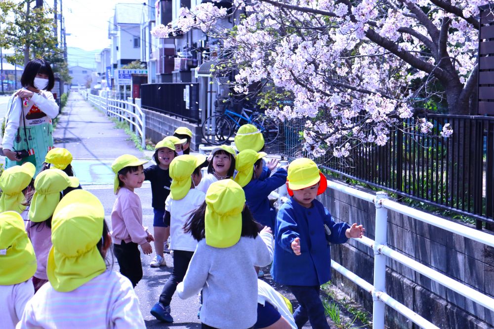 風が吹くと・・

花びらと共に　立ち上がり歓声をあげる
子どもたちに笑顔が咲いていました♡