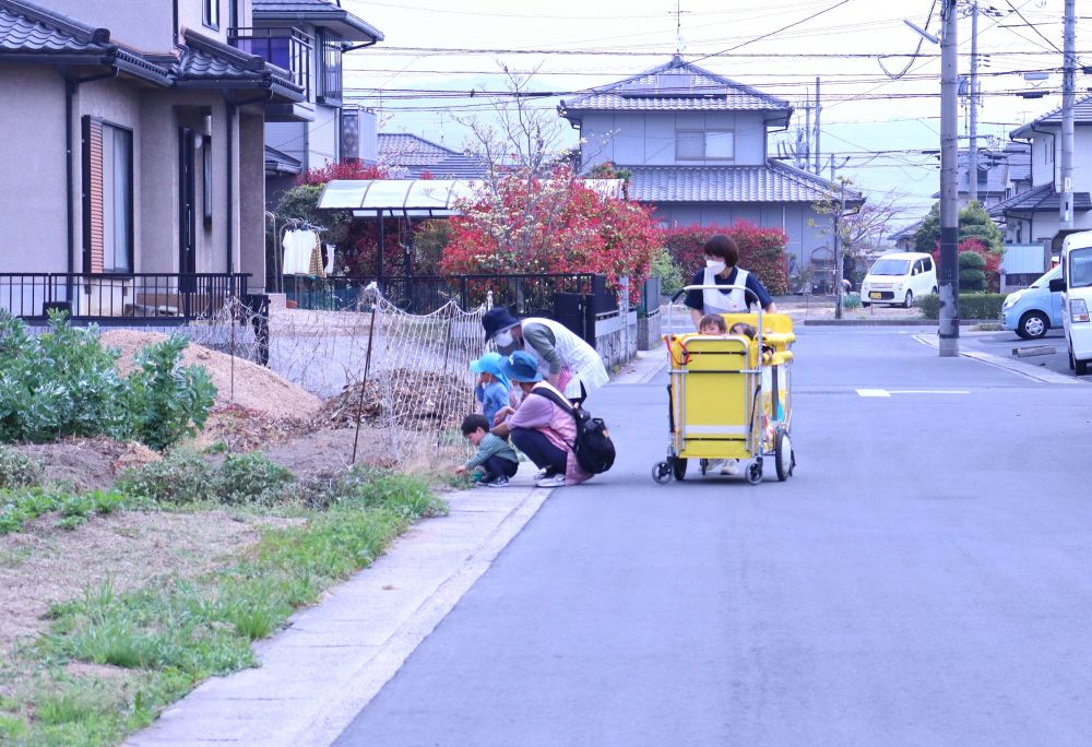 のんびり・・　お散歩
歩いたり・・　カートに乗ったり・・　