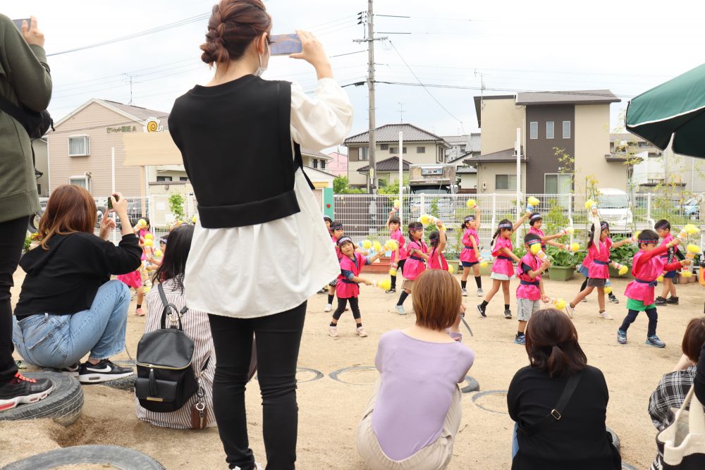 最後は・・「ええじゃん・ＳＡＮＳＡ・がり踊り」
カッコイイところをおウチの人に見てもらいたい！
その思いで今日まで練習しました

やりきった後の子ども達の顔は清々しくとても素敵でした♡