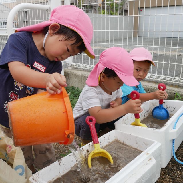 ＊　3歳児　田んぼ作り　＊