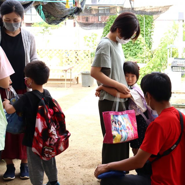 ＊　５歳児　お泊まり保育【登園～乾杯】　＊