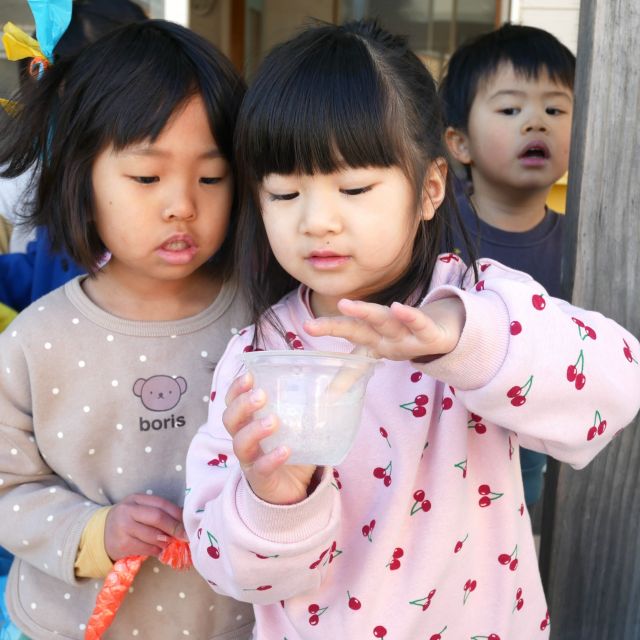 ＊　３歳児　氷ができた②　＊