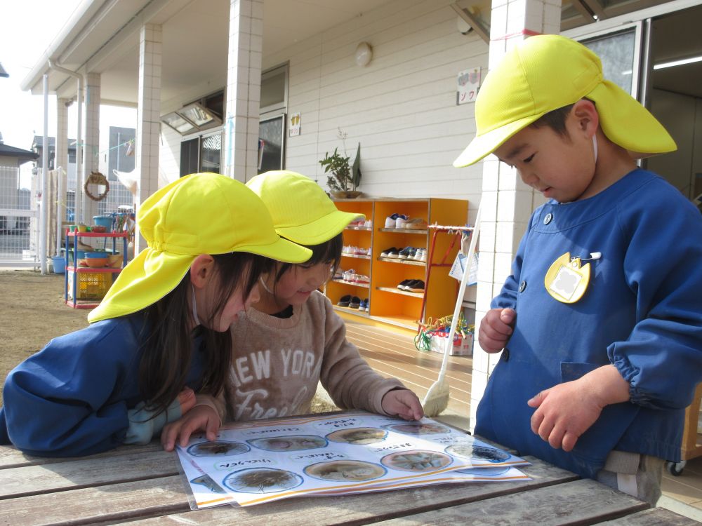 「お腹すいたね」
「なんか食べに行こ♡と
『れすとらん』にお客さんが・・♡

「注文は何ですか？」
「これ、どんぐりピザください！」
「少々お待ち下さい！」
お店屋さんになりきってやりとりを楽しむ♡

「他のクラスの友達もお客さんで来てほしいな」
「机が汚れたから台拭きもいるな」
「ごちそう出すの忙しいな」
もっとこうしたいがたくさん出てくる・・

やってみたいことは
友達と相談してやってみる♡
他のクラスの友達のお客さんも呼んでみることに・・♡