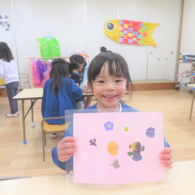 ＊　5歳児　押し花②　＊