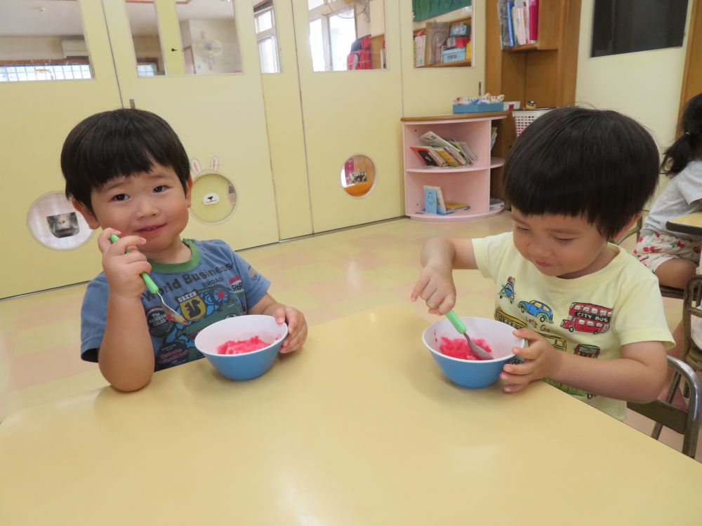 かき氷も食べたね♫