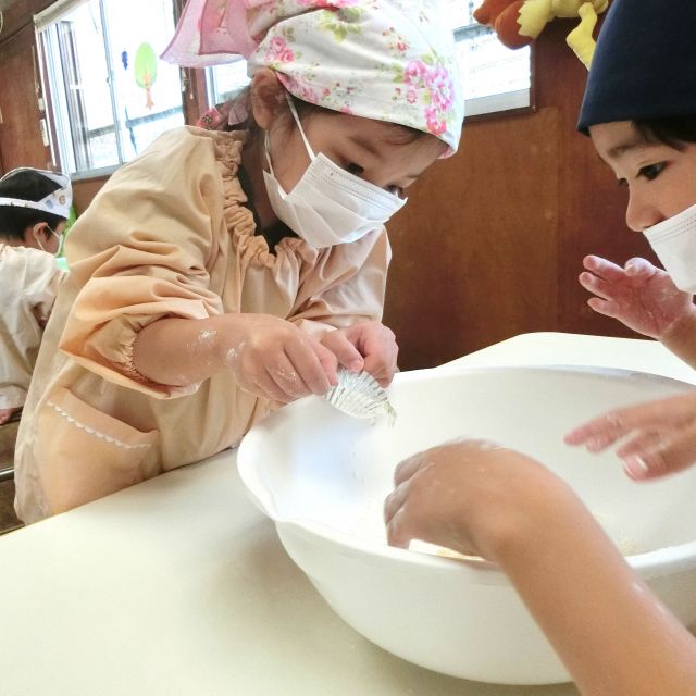 ＊　3歳児　クッキング　（門田認定こども園）　＊