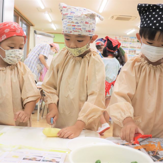 ＊　５歳児　園に泊まろう！　【夜ご飯作り】シャークチーム②　＊