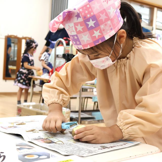 ＊　５歳児　園に泊まろう！　【夜ご飯作り】すみっこキラキラチーム①　＊