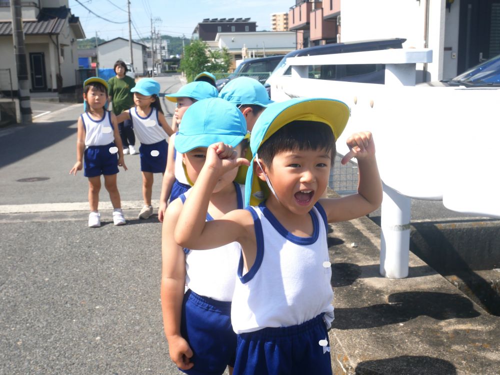 『走るぞ～！！』
『Tは早いからね！いっくぞ～！』
気合い十分なTくん