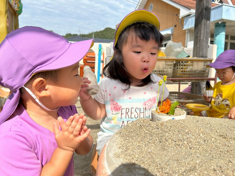 そこへ仲良しのSくんがやってくると、
「たんたんたん、たんじょうび～♪」
と、歌をうたってお祝いしてくれました😊

きっと生活の中でのやりとりを思い出しながら、
遊びに取り入れているのかなと思うと、
友達同士のやりとりの中にも成長を感じます✨