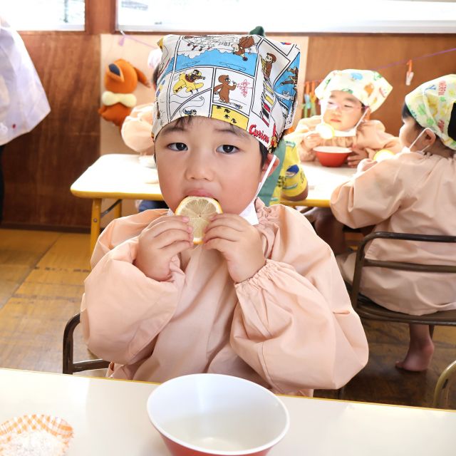 ＊　３歳児　クッキング　（門田認定こども園）　＊