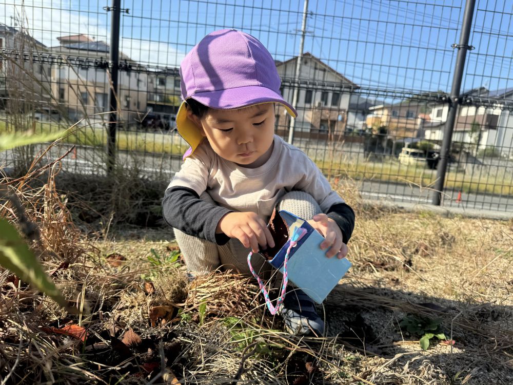 木の下に落ちている葉っぱを拾っていきます🌱
1つずつ丁寧に丁寧に拾って⋯