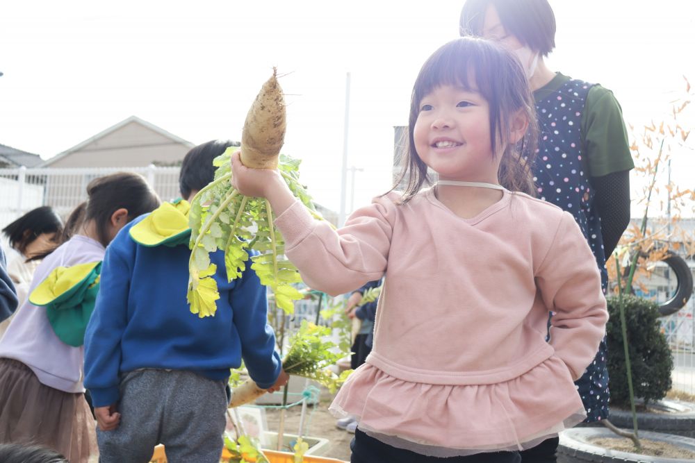 なんやかんやありまして・・・
大根が抜けるとこの「ドヤ顔」
良い顔してますね☆