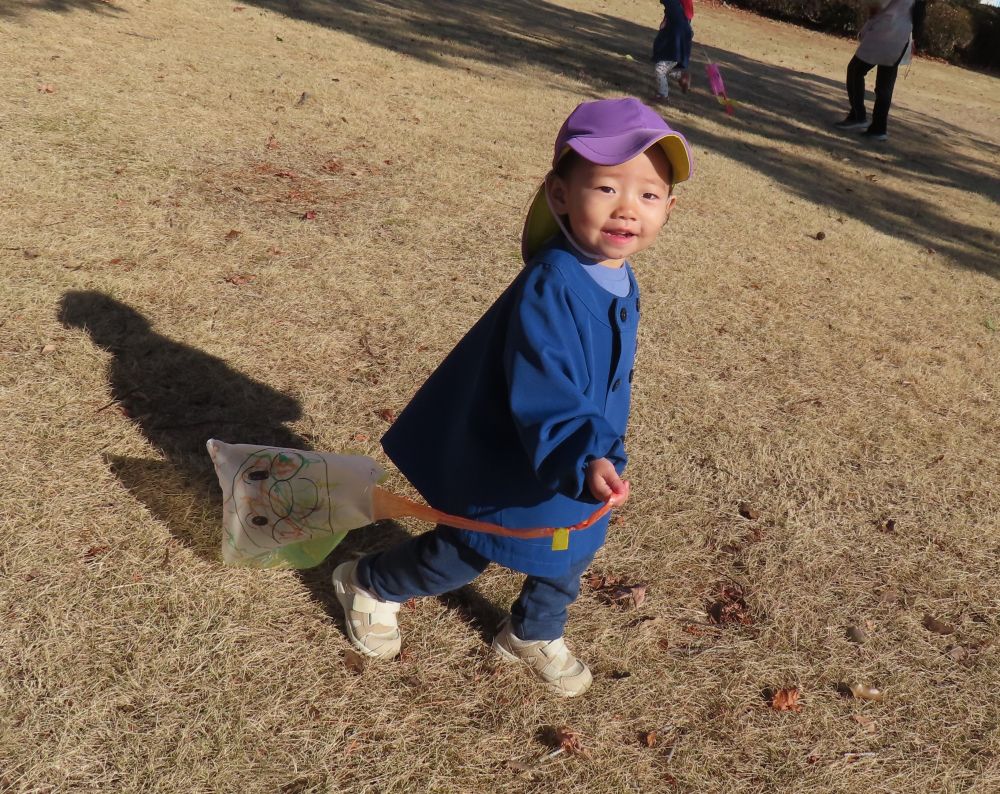 公園で”たこあげ”