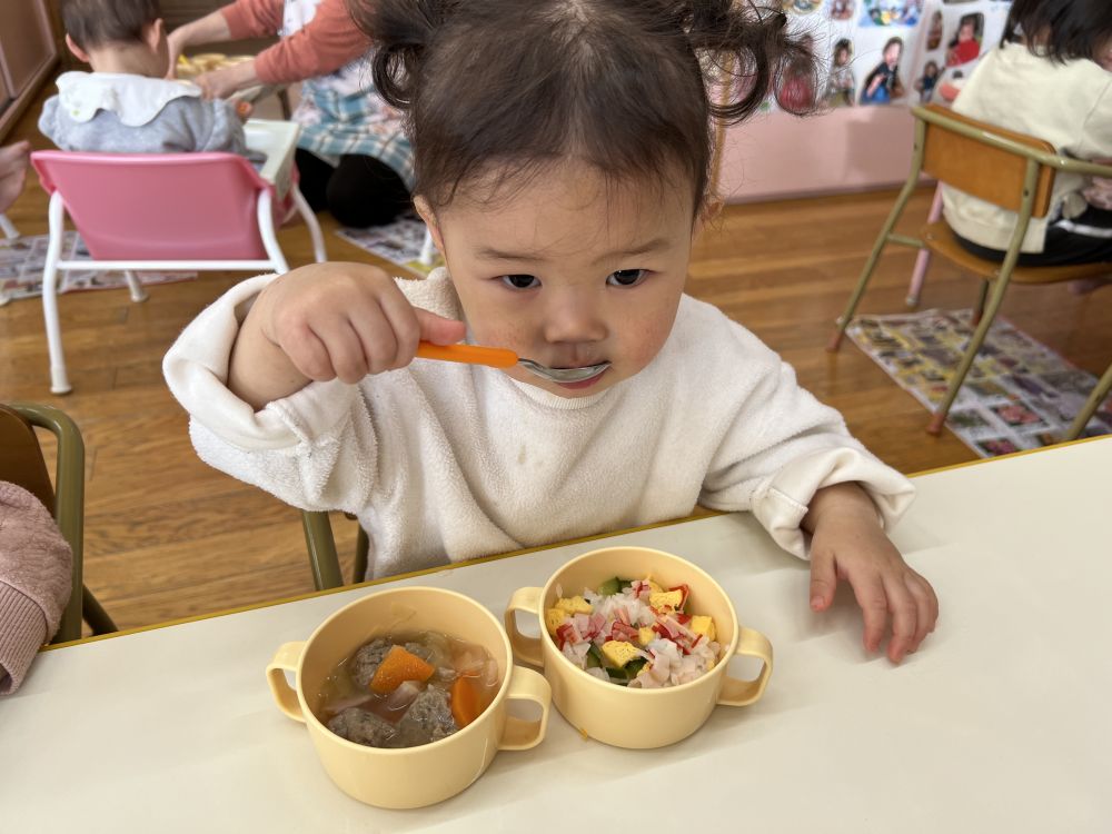 給食も美味しく食べたよ😋

みんな元気に大きくなれますように・・・