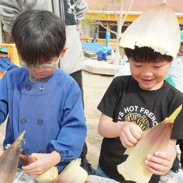 ＊　旬の野菜を味わう　（ゆめはうす認定こども園）＊