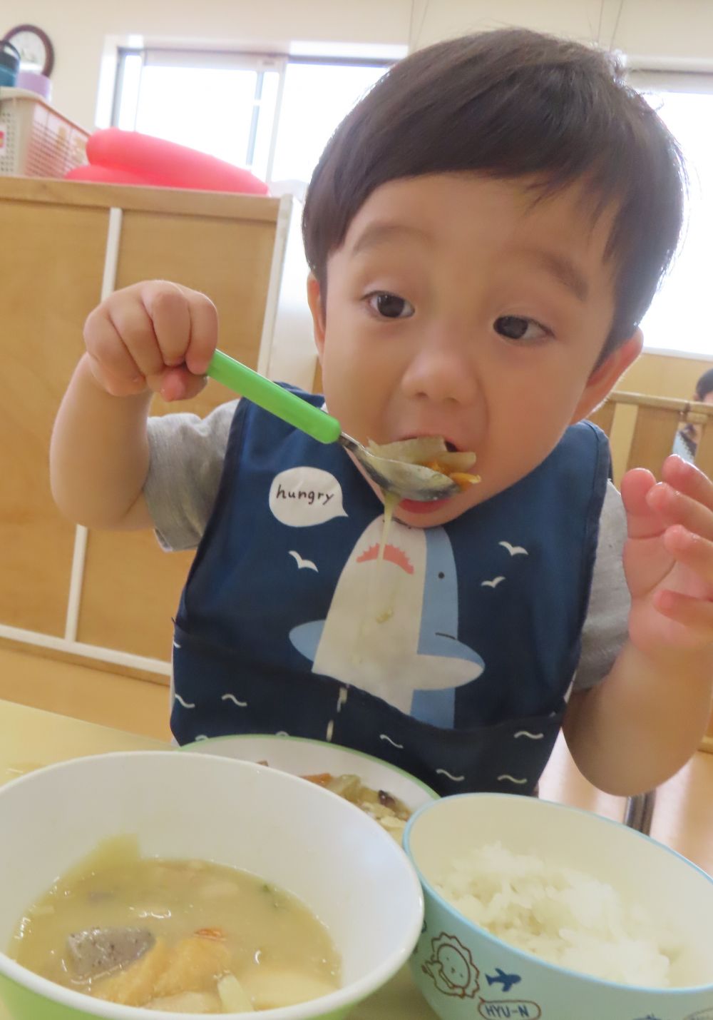 豚汁も大人気であっという間に完食!
おかわりも空っぽになりました✨
ニコニコ笑顔で食べてくれて
とても嬉しいです😊